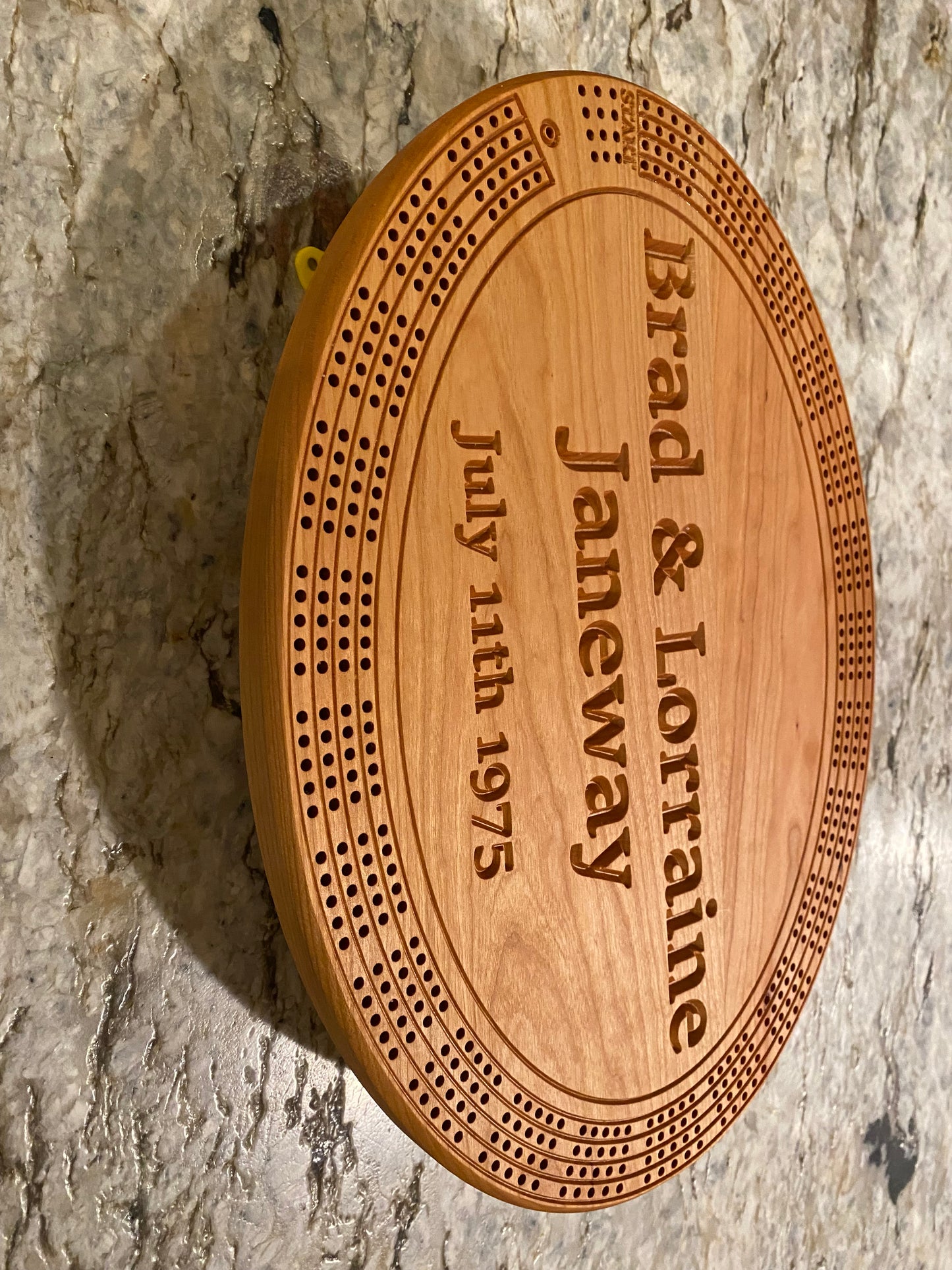 Cribbage Board (Customizable - Cherry or Walnut) - 4 lane