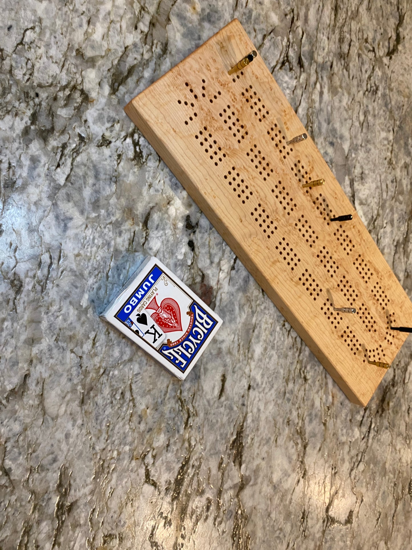 Birdseye maple Cribbage Board (Customizable) - 3 lane