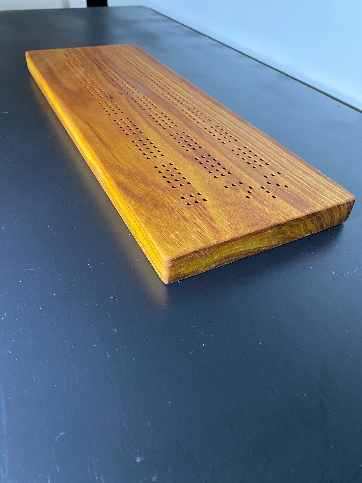 Canary wood Cribbage Board (Customizable) - 3 lane