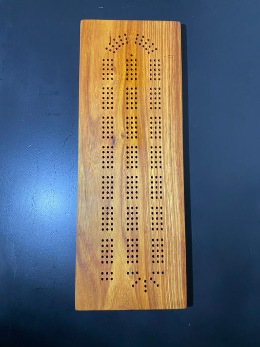 Canary wood Cribbage Board (Customizable) - 3 lane